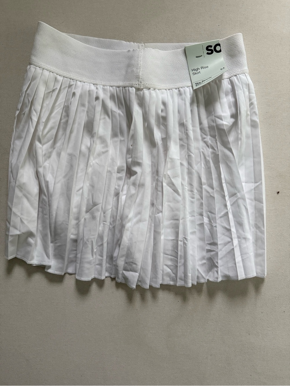 SO White high rise Pleated tennis Skirt